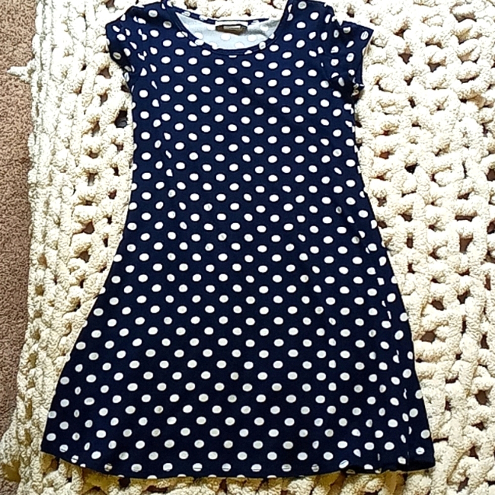 Polka Dotted Dress Blue and White